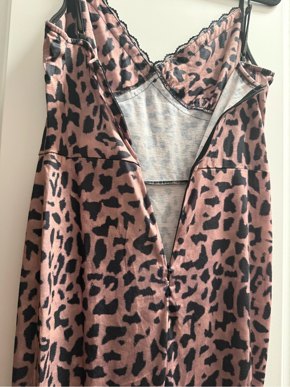 Leopard print lace trim jumpsuit - Picture 8 of 8